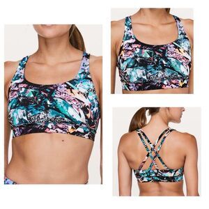 Lululemon Energy bra in crush multi size 10